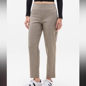 Athleta Endless High Rise Pants Size 10 Mortar Mushroom Taupe Travel Work Pant